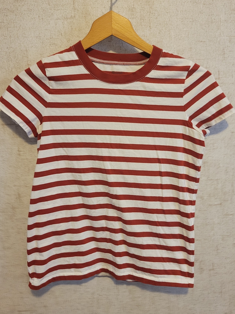 Madewell Red and White Striped Tee